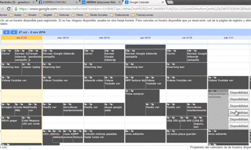 Google Calendar en Perú - Abrima Soluciones Web