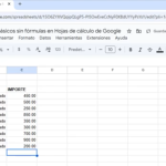 Cómo ver cálculos básicos sin fórmulas en Hojas de cálculo de Google